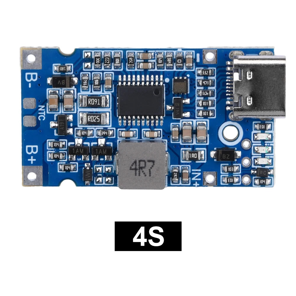 Diymore Multi-Cell 2S 3S 4S Type-C to 9V/12V 4.5V-15V Step-Up Buck Fast Charging Charger Module for 18650 Lithium Battery Oasis Select 4S 1