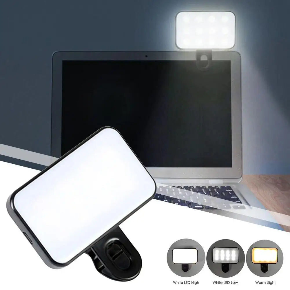 Pocket LED Selfie Light For IPhone IPad Mobile Phone Laptop Clip Flash Fill Video Photo Ringlight Photography Lamp Oasis Select