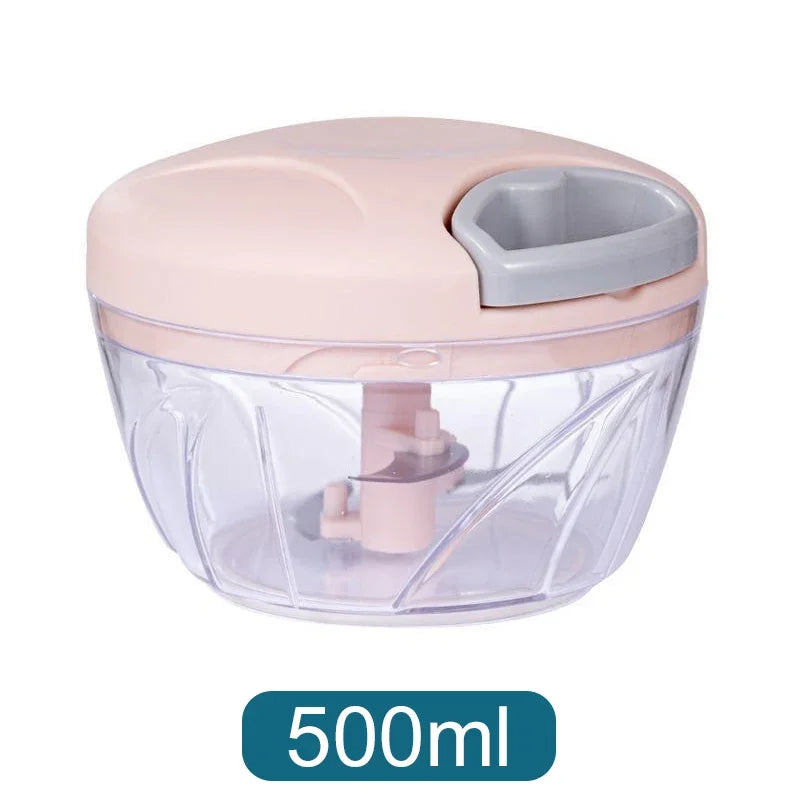 Manual Garlic Chopper 500/900ML Garlic Press Food Vegetables Cutter Meat Grinders Kitchen Gadgets Hand Mincer Garlic Masher Oasis Select Pink 500ml