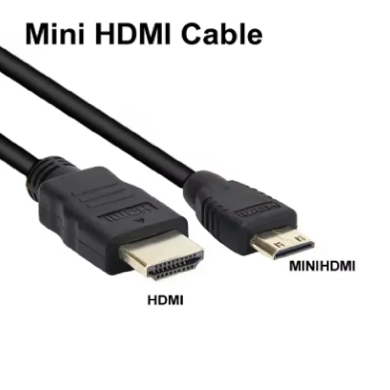  Mini HDMI-compatible to HDMI Cable MiniHDMI Cable For Monitor Tablet Camera DV graphics card HDTV Display Projection Cable Oasis Select black 2 M