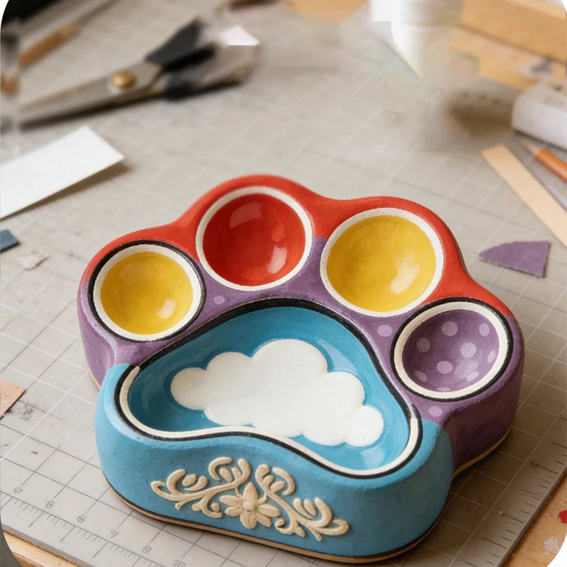 Cat Claw Flower Pot Candle Silicone Mold, Candle Jar Silicone Jewelry Box Mold, Art Casting Container Jewelry Box Storage Box Oasis Select