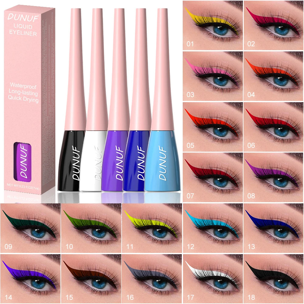 DUNUF 1 Pcs Waterproof Long-Wearing Liquid Eyeliner - Smudge-Resistant, Transfer-Proof, Perfect For Creating Dramatic Looks Oasis Select