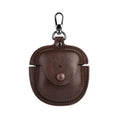 Leather Case for Bose QuietComfort Earbuds 2 + Carabiner Earbud Protective Case Oasis Select Dark brown