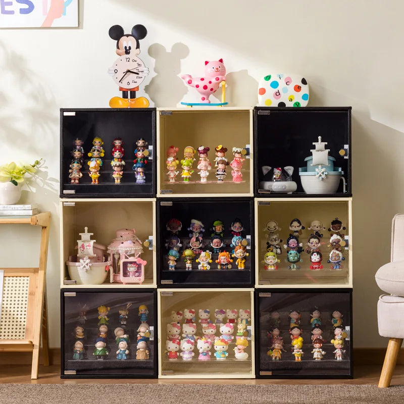 Figure Lego Display Cabinet Model Toy Gundam Shelf Imitation Acrylic Glass Transparent Display Box Oasis Select