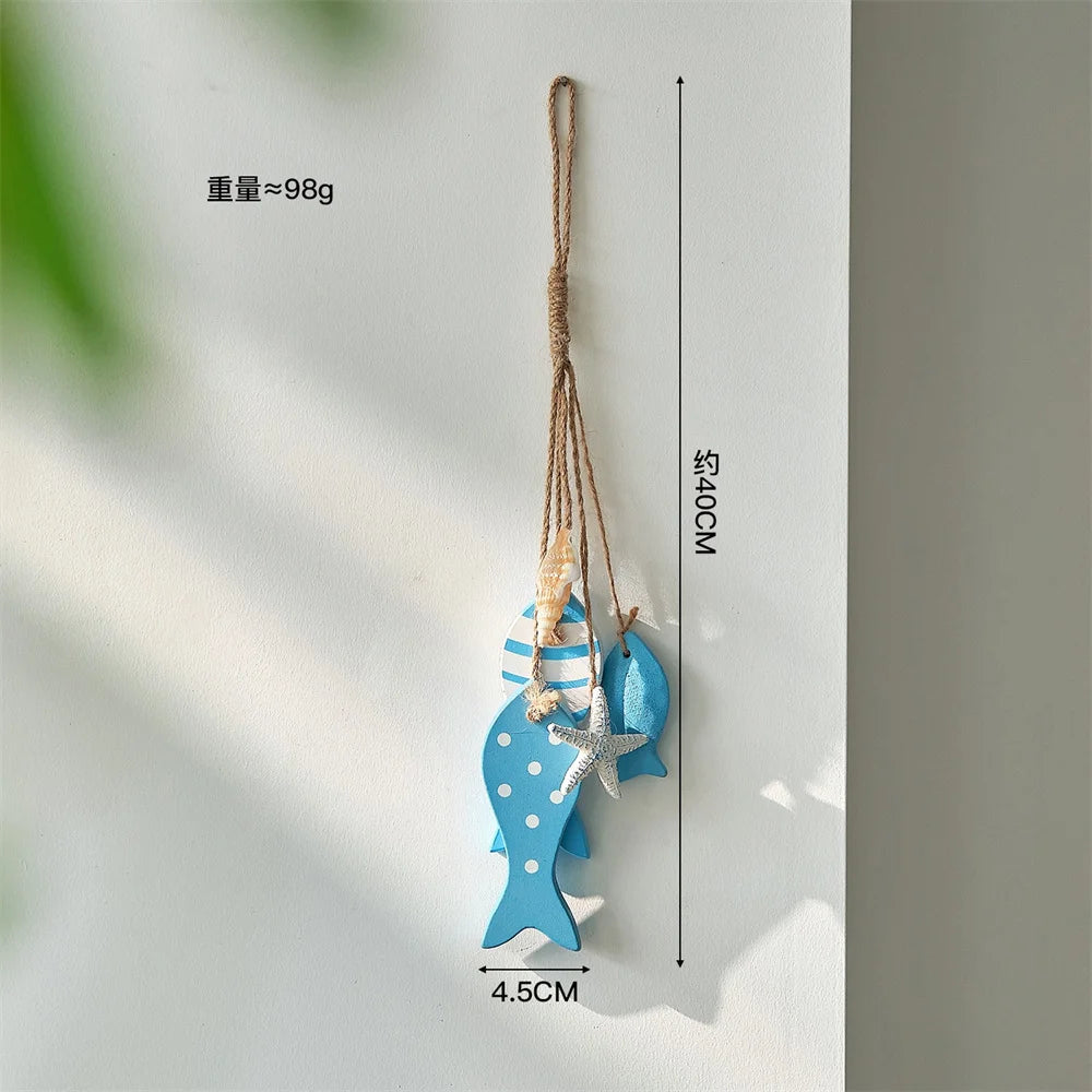 Wooden Fish Wall Hanging Ornaments | Nautical Beach Decor