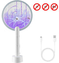 Electric Fly Swatter, 4000V Foldable Fly Zapper with USB Rechargeable Battery, Flying Insects for Living Room, Garden Home Oasis Select Basics