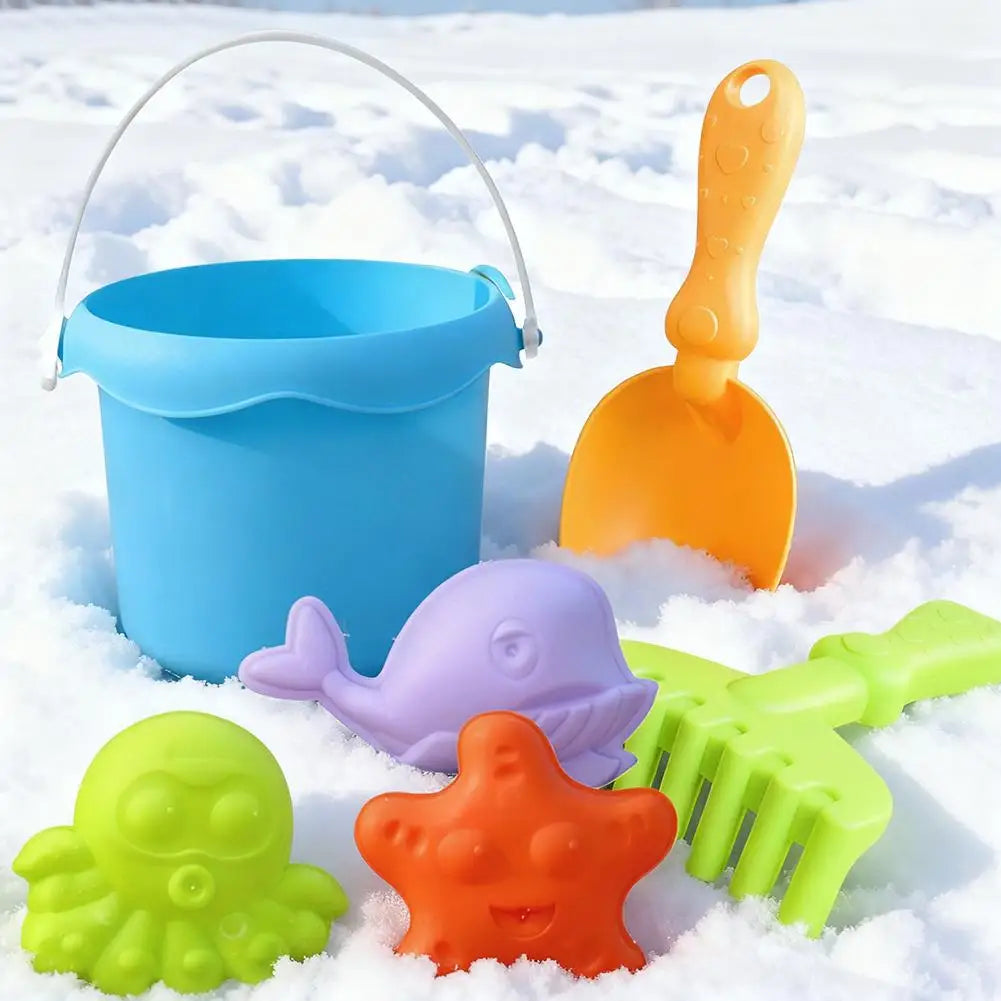Kids Beach Toy Set – Bucket, Shovel, Rake & Watering Can Beach Sand Toy Set Oasis Select
