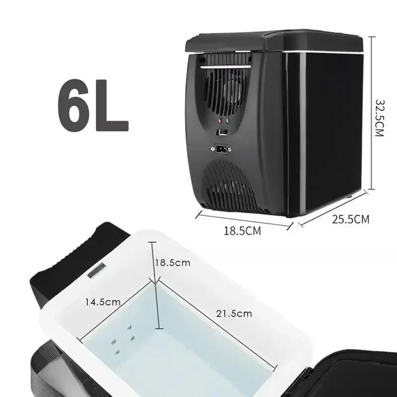 Electric Car Refrigerator 6L 12V Mini Freezer Car Freezer Cooler and Warmer Electric Fridge Portable Icebox Travel Refrigerator Oasis Select