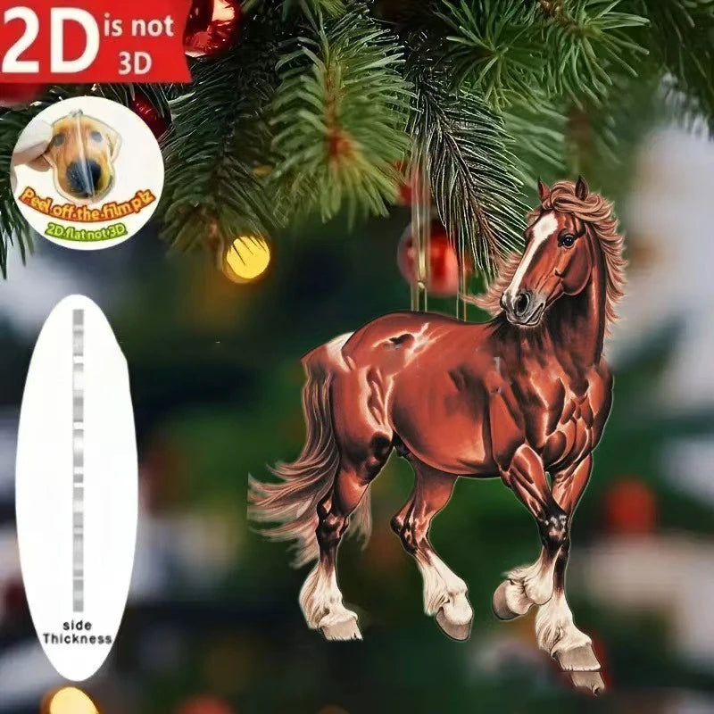 Golden Acrylic Horse Keychain Pendant – Car & Bag Charm Gift