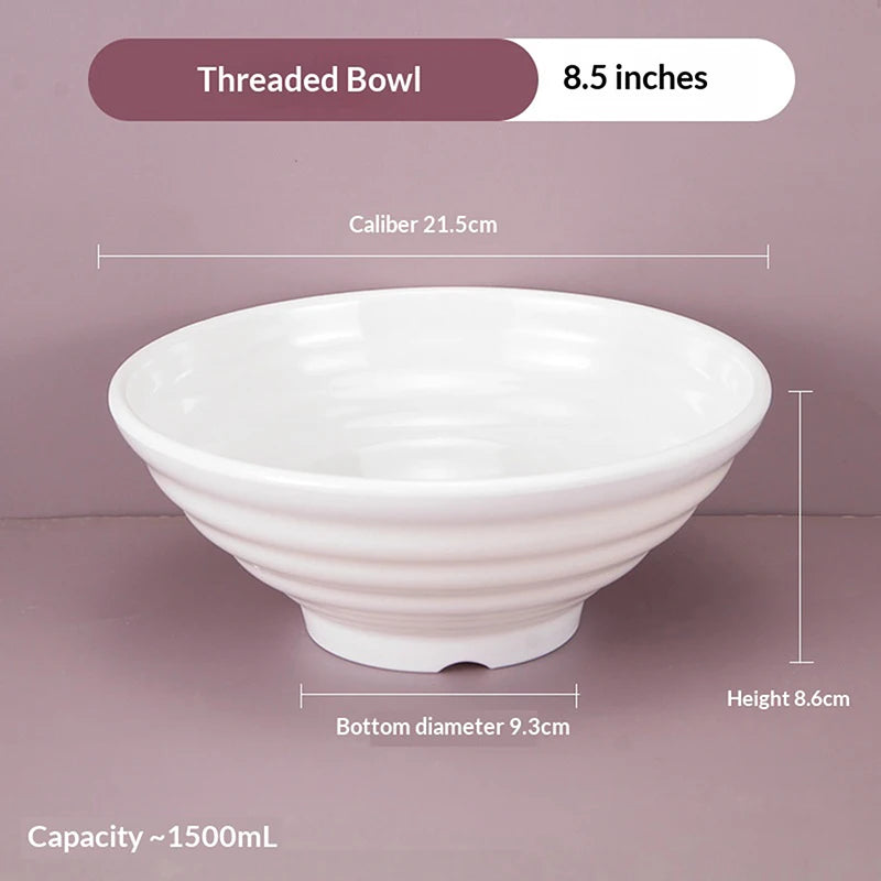Thickened Melamine Noodle Bowl Household Plastic Tableware Restaurant Commercial Ramen Salad Bowl Not Easily Broken Soup Bowls Oasis Select E