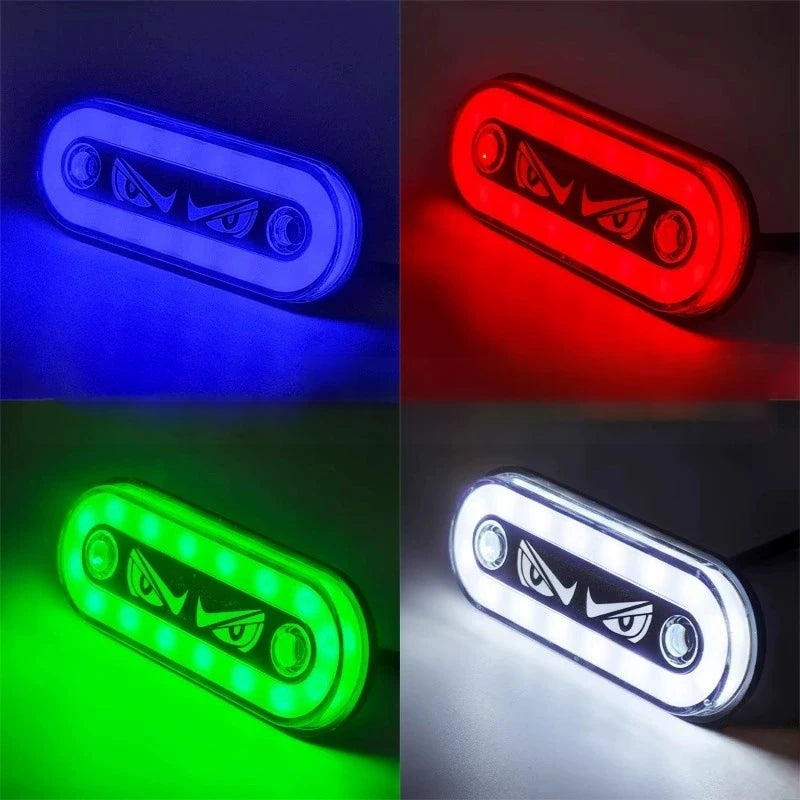 High Visibility 12V/24V LED Side Markers Flashing And Constant Light Modes For Trucks Trailers And Motorcycles Oasis Select