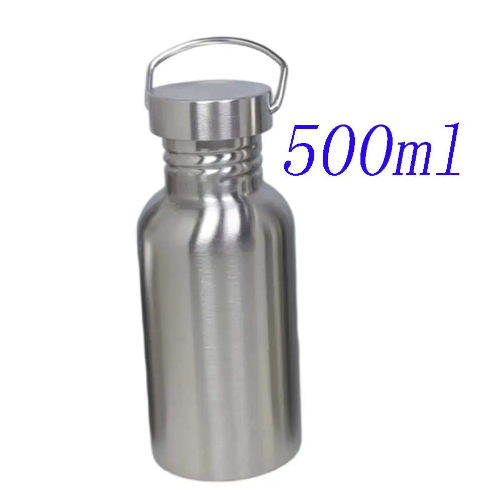 350 750ML 1000ML 304 Stainless Steel Water Bottle Single Wall Backpack Canteen for Outdoor Camping HikingCycling Fishing Travel Oasis Select 500ml