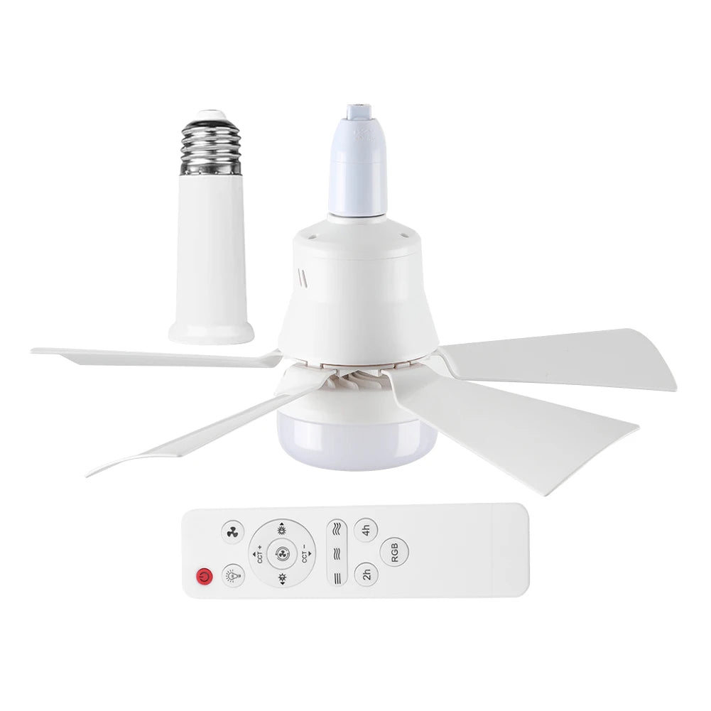 40W E27 LED Ceiling Fan Light – Remote Control, 3 Speeds Ceiling Fan Light Oasis Select 40W with Extender White Large Remote United States