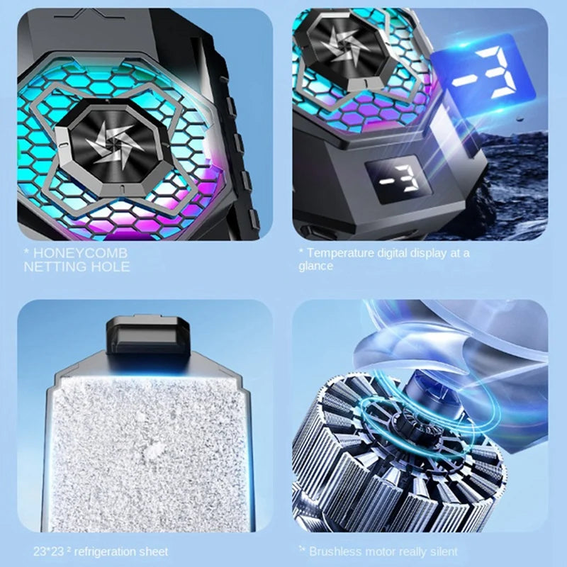 WISH SL31 Mobile Phone Cooler Cooling Fan Radiator TEC Adjustable Semiconductor Refrigeration Game Cooler For Cellphones Oasis Select