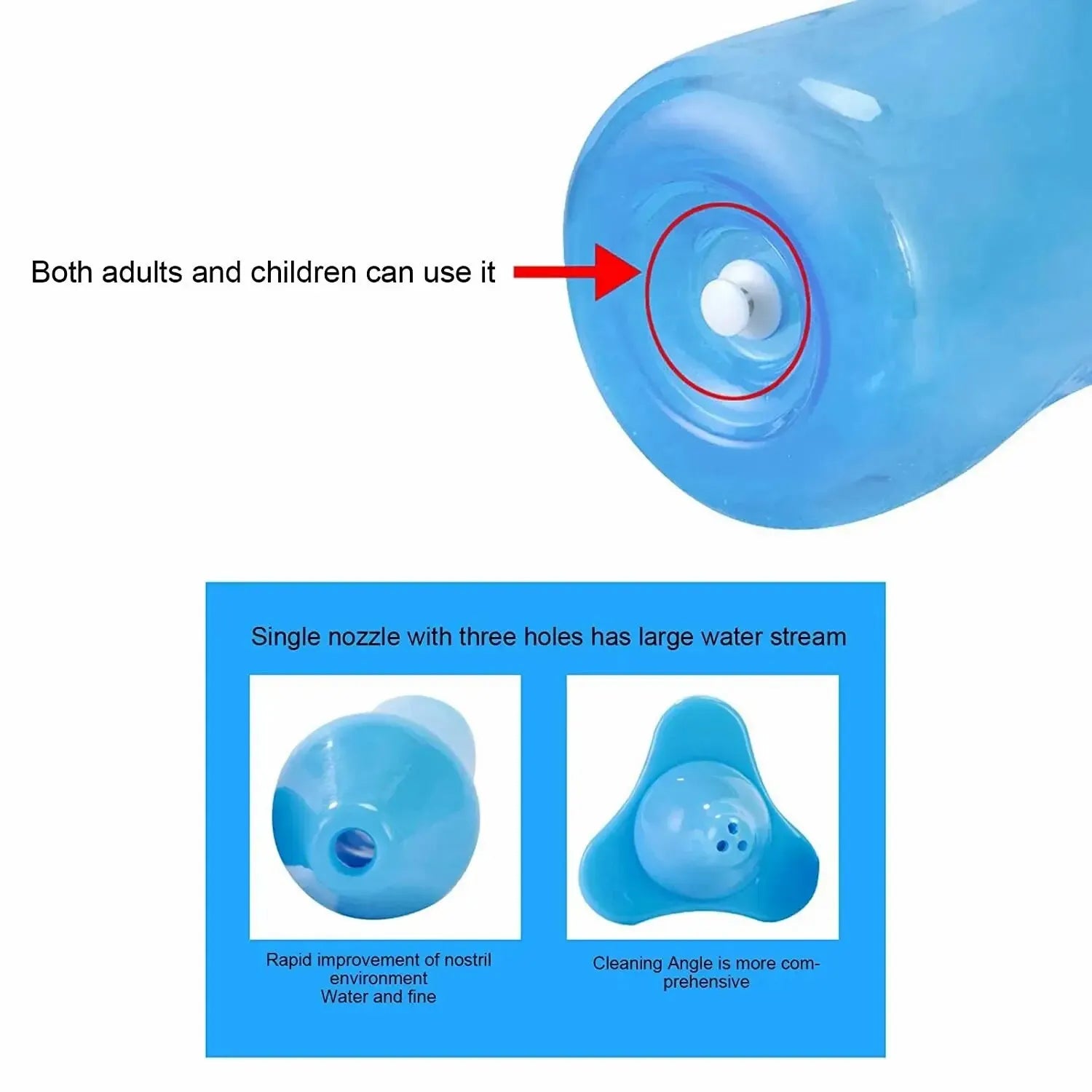 1 Piece Nasal Wash Bottle 300ml Adult And Children Nasal Cavity And Nasal Wash Bottle Physiological Saline Rhinitis Manual Oasis Select