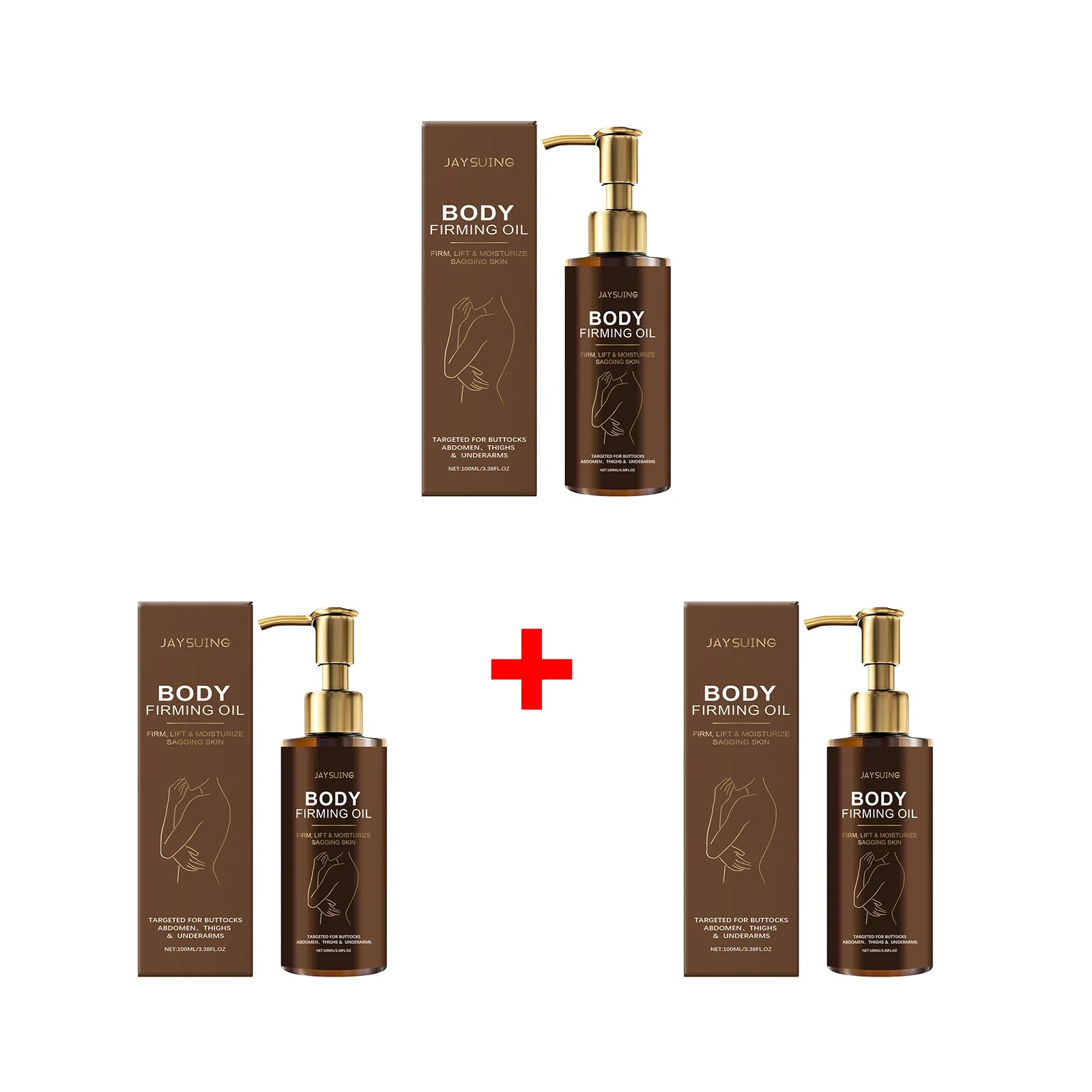 Body Firming Oil for Buttocks Abdomen Thighs Firming Lifting Skin Improve Sagging Reduce Dryness Brightening Smoothing Skin Care Oasis Select 3pcs