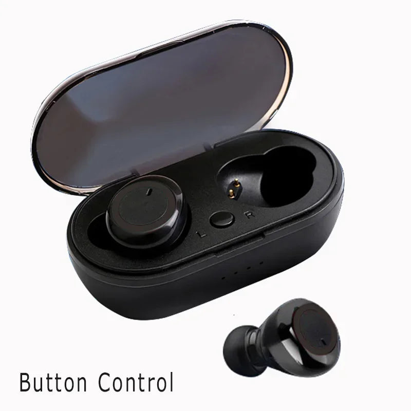 TWS Bluetooth Earphones Wireless Headset IPX7 Waterproof Deep Bass Earbuds True Wireless Stereo Headphones Sport Earphones Oasis Select black-black