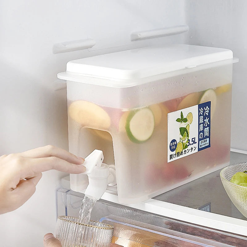 Drink Dispenser Water Kettle With Faucet Juice Lemonade Container Outdoor Fridge Storage Organizer Oasis Select