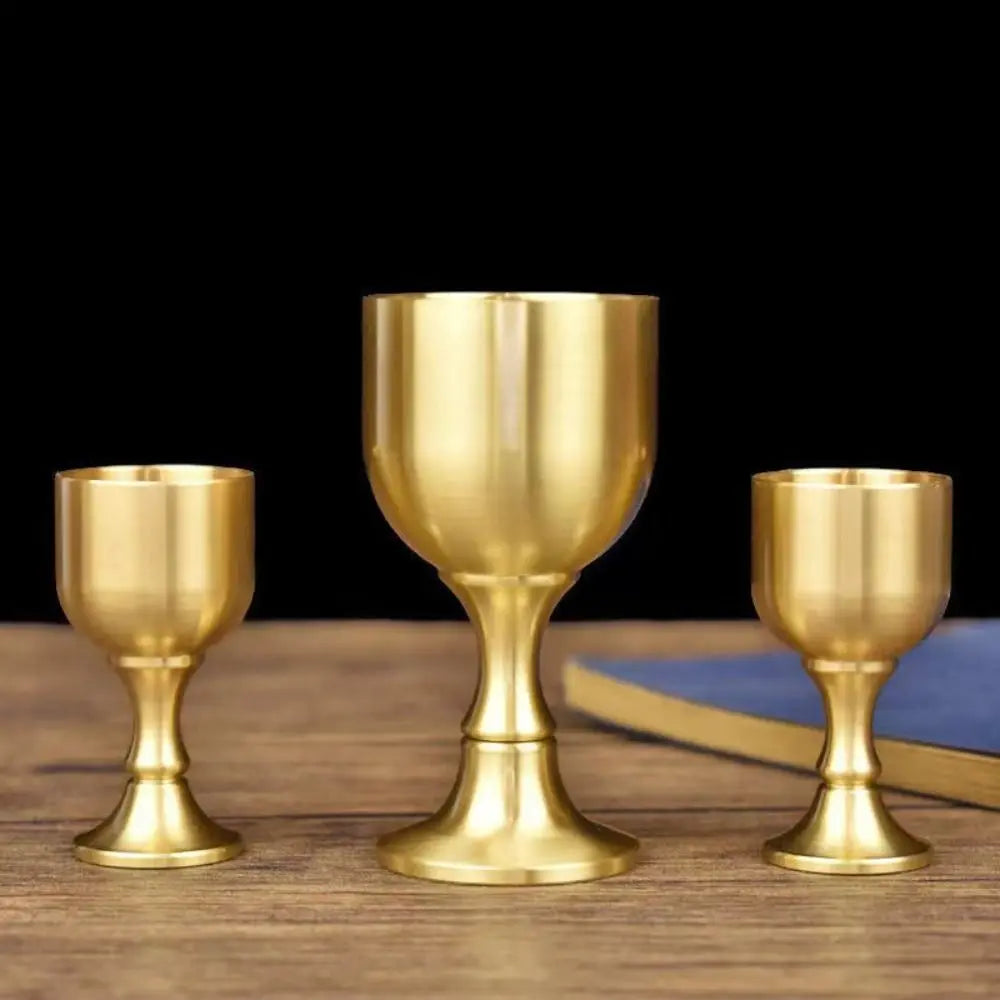 Carved Brass Goblet Chalice – Altar, Ceremony & Home Decor