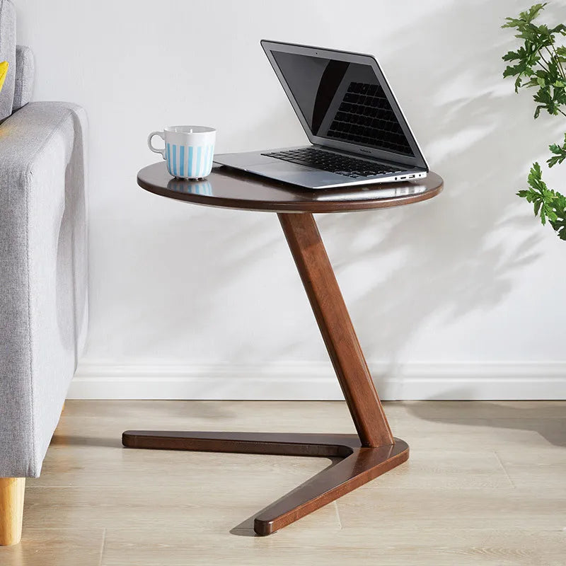 Multi-functional Solid wood small coffee table household living room small round table sofa edge table Oasis Select