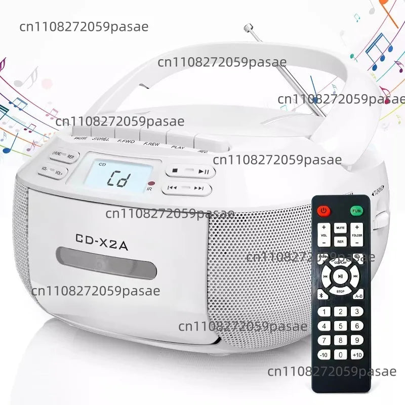 Portable Bluetooth CD Player FM Radio Cassette & USB Player