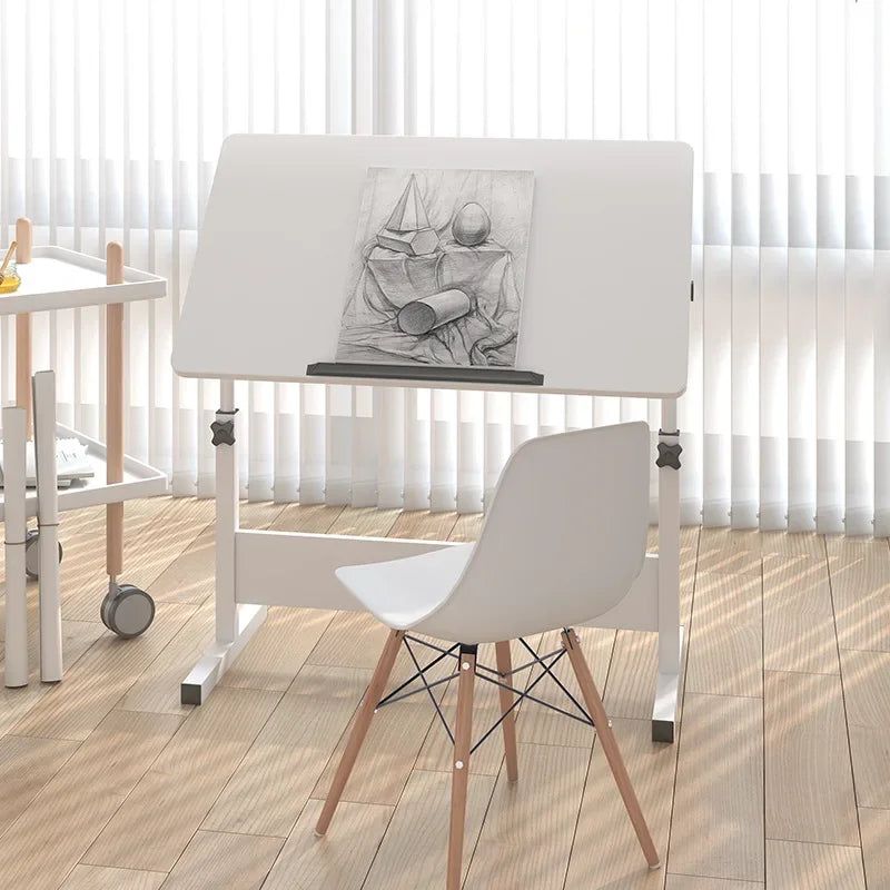 Folding table mobile small table bedside foldable lift coffee table standing with gurney bedside laptop desk Durable Oasis Select 1158 white 1