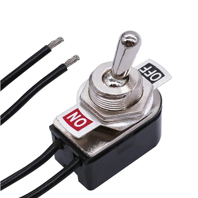 1pcs Prewired Rocker Toggle Switch 2 Foot ON/OFF Electrical Equipment Tools With Wire And SPST Contacts 6A/125V Oasis Select