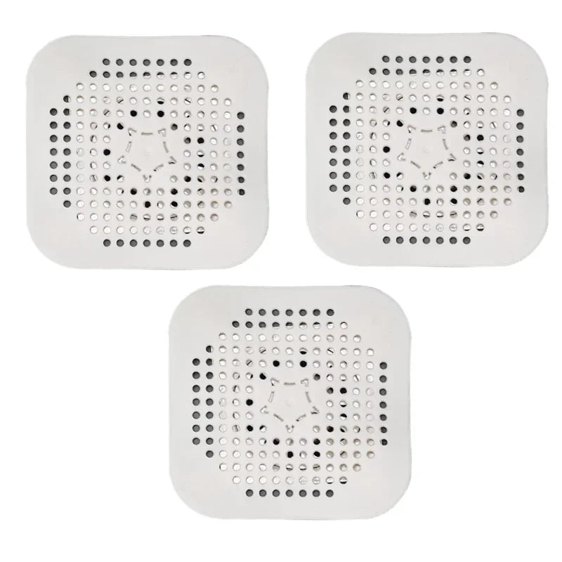 3-Pack Silicone Drain Hair Catcher – Shower, Sink & Bathtub Drain Hair Catcher Oasis Select White 3pcs