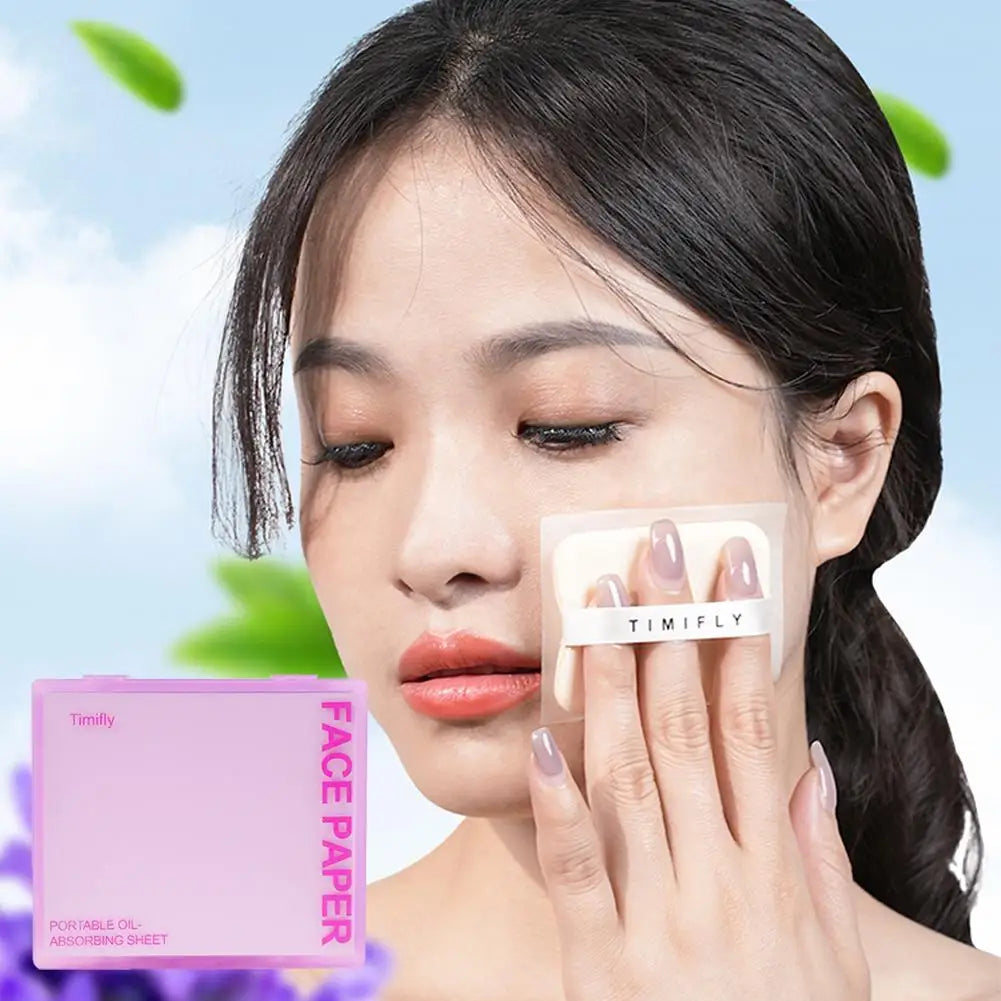 100-Pack Face Oil Blotting Sheets with Mirror – Oily Skin Oil Blotting Sheets Oasis Select
