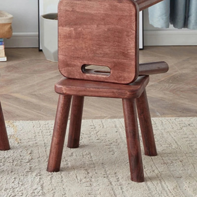 Nordic home living room solid wood small stool entrance shoe change bedroom sofa bench low stool pedal coffee table square stool Oasis Select