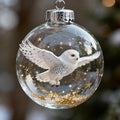 Hummingbird Christmas Ball Ornament | 3D Clear Plastic Tree Decor