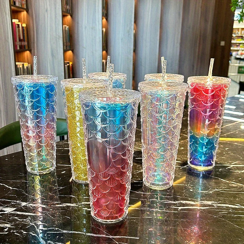 double wall 701-800ml plastic durian tumbler durian cup with lid and straw no logo Oasis Select