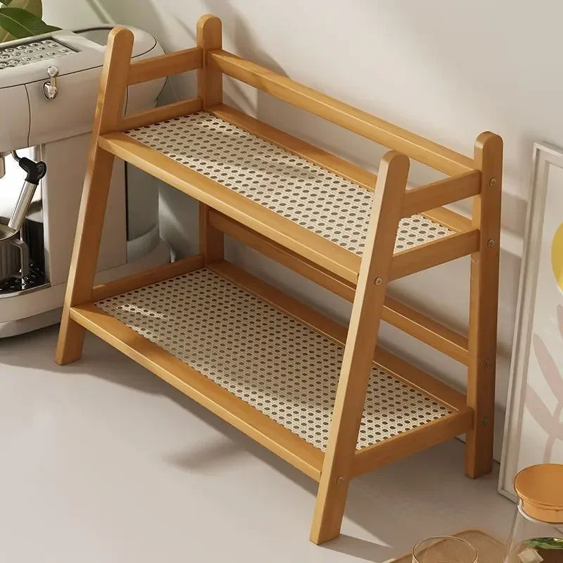 Cup holder desktop rattan trapezoidal cup holder, simple and multi-functional household water cup type Nanzhu storage cup holder Oasis Select