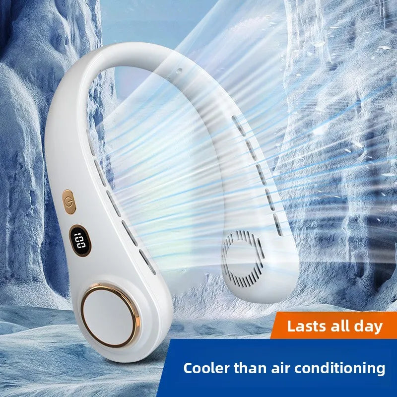 Neck Fan Portable Rechargeable Long Battery Life Small Bladeless Wearable for Outdoor Sports Travel Office Students Cooling Oasis Select