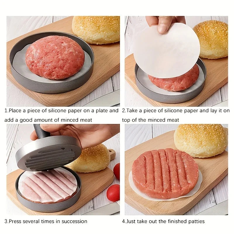 1PC Non-Stick Burger Press Patty Maker Metal Hamburger Mold for Beef Cheese Veggie Burger Making Suitable for BBQ Grill Cooking Oasis Select