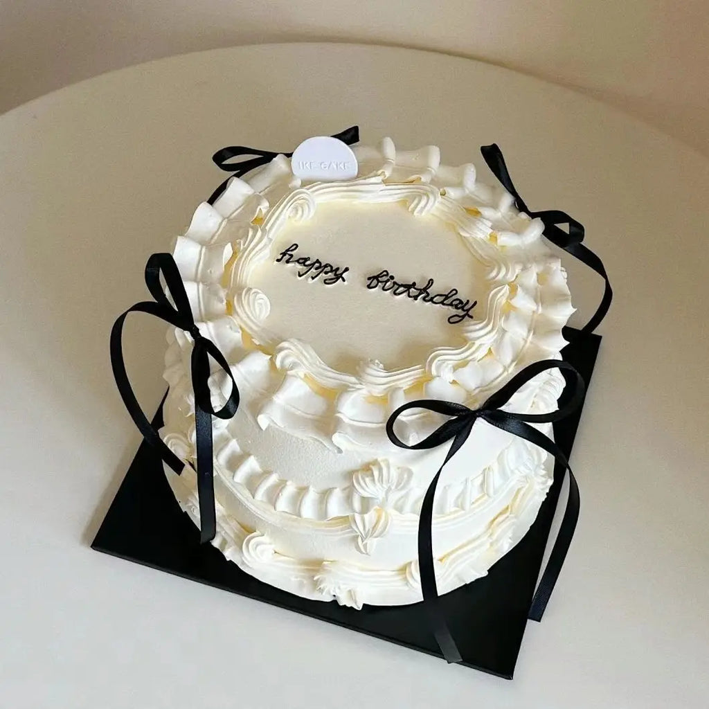 Simulation Cake Model Internet Popular Bow Birthday Fake Window Decoration Sample Photography Props Oasis Select style 5 6 inch