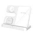 Wireless Charger Stand Fast Charging Dock Station 3 In 1 For Samsung Z Fold 5 4 3 S24 S23 Galaxy Watch 2-9 Active 2 Earbuds Pro Oasis Select WHITE