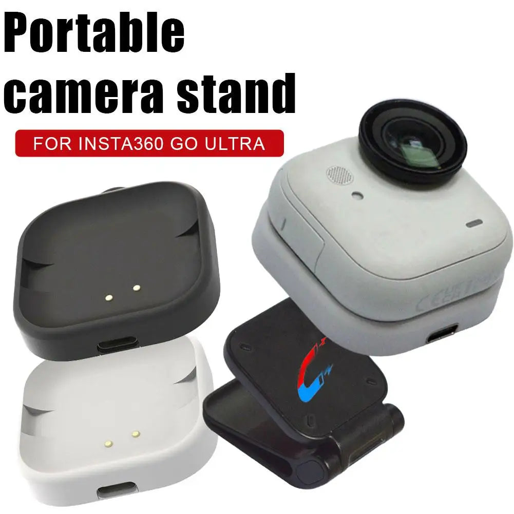 Insta360 GO Ultra Magnetic Charging Stand – Hands-Free Mount