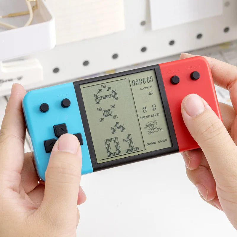 Mini Retro Tetris Game Console Keychain Classic Handheld Video Game Player with Key Ring Portable Pocket Toy for Adults Kids Oasis Select