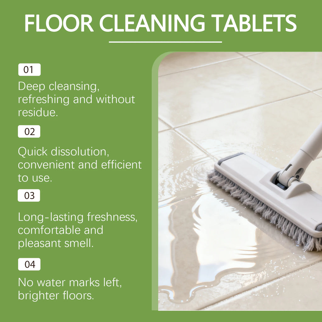 Jakehoe Dissolving Floor Cleaner Tablets – 12pc Lemon Fresh Floor Cleaner Tablets Oasis Select