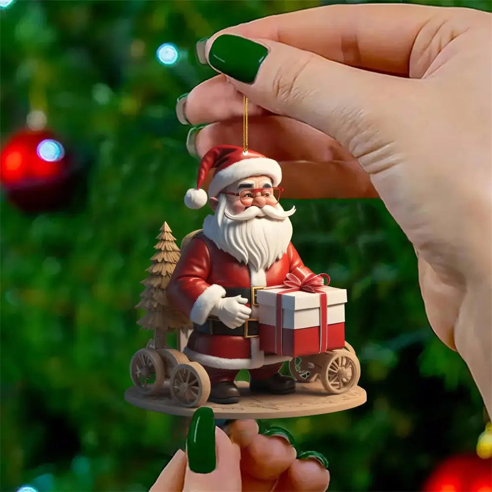 8cm Pink Snowman Hanging Pendants Christmas Decorations Xmas Tree Pink 2D Acrylic Ornaments Home Holiday Decoracion 2025 Navidad Oasis Select 06