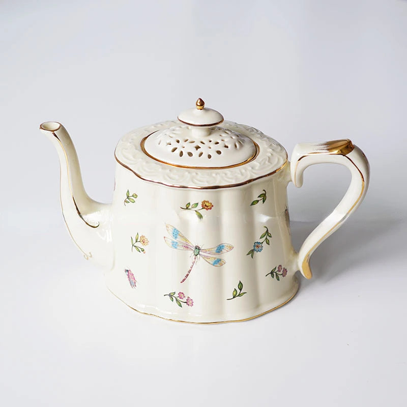 British European French Ceramic Coffee Cup And Dish Set Afternoon Teapot Dessert Teapot Coffee Mug Teacup Pot Kitchen Drinkware Oasis Select Vintage Teapot 850ml
