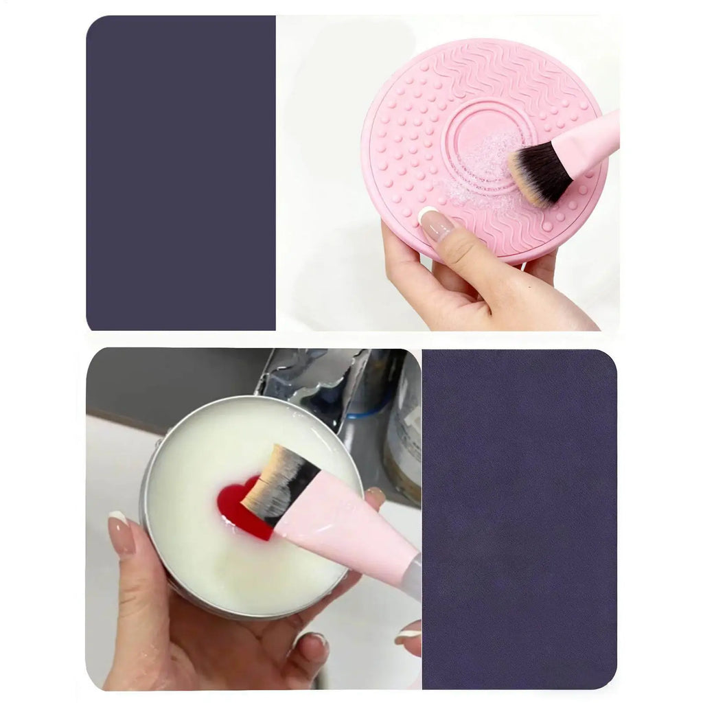 Makeup Brush Cleaner Soap with Silicone Mat Deep Cleans Waterproof Makeup for Synthetic Natural Makeup Brushes Sponges Oasis Select