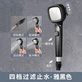 4 Modes High Pressure Shower Head With Switch On Off Button Sprayer Water Saving Adjustable Shower Nozzle Filter For Bathroom Oasis Select Black Shower