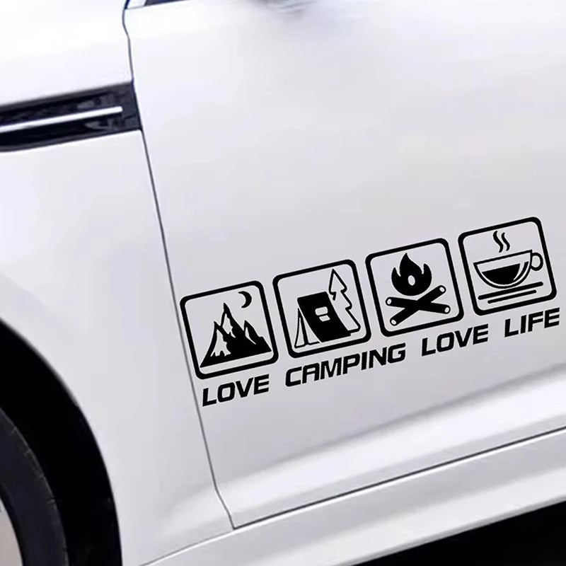 Love Camping, Love Life. Car Sticker Decoration Waterproof For Window And Bumper Stickers Of Cars, Trucks And Motorcycles Oasis Select