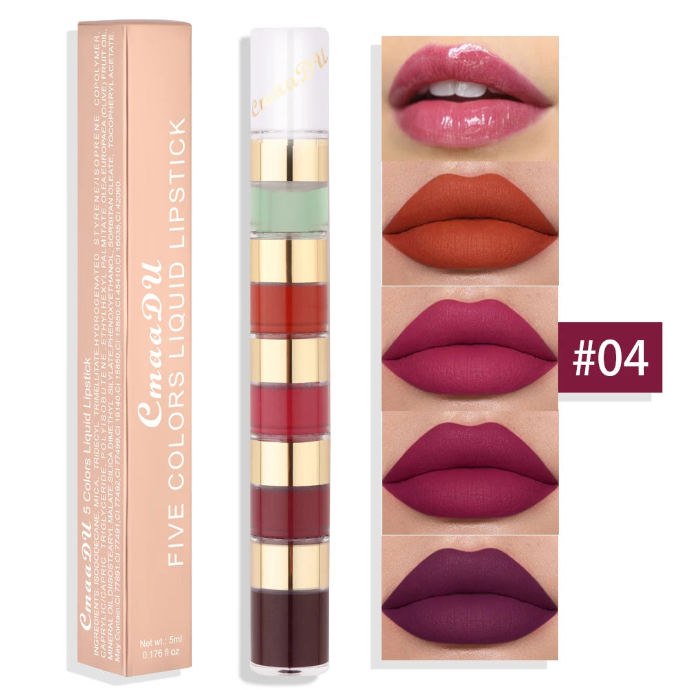 Lip Stain Non-Sticky Long-lasting Lock Color Matte Lip Gloss Lipstick Waterproof Y2K Fancy Fashion Birthday Christmas Present Oasis Select 04