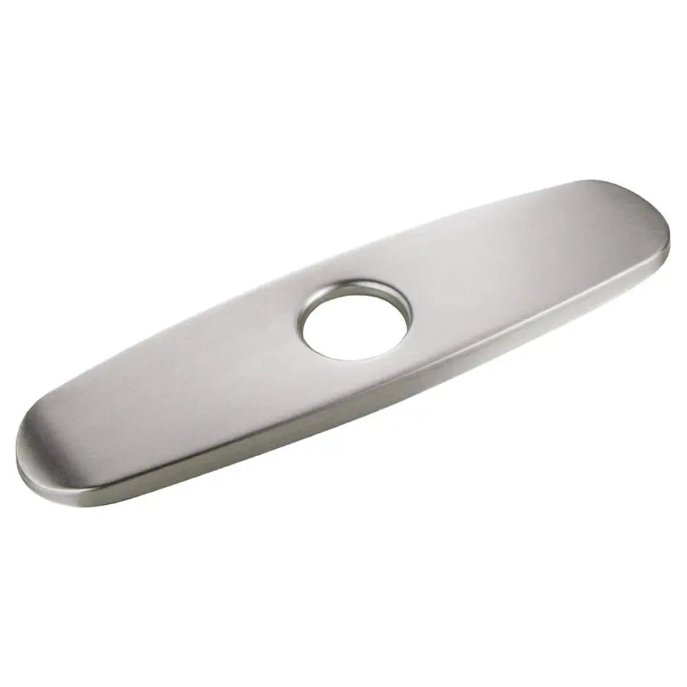 1PC Faucet Plate Hole Tap Cover Deck Plate Stainless Steel Bathroom Kitchen Sink For Most Single Hole Faucet Decorative Panel Oasis Select 10inchBrushed nickel