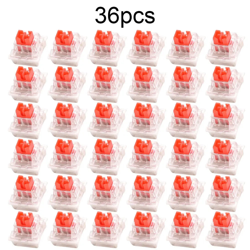 36Pcs Keyboard Switch Keyboard Clicker Key 3 Pin Tactile Switch For MX FOR Outemu RGB FOR Redragon FOR E-Yooso Replacement Oasis Select Red