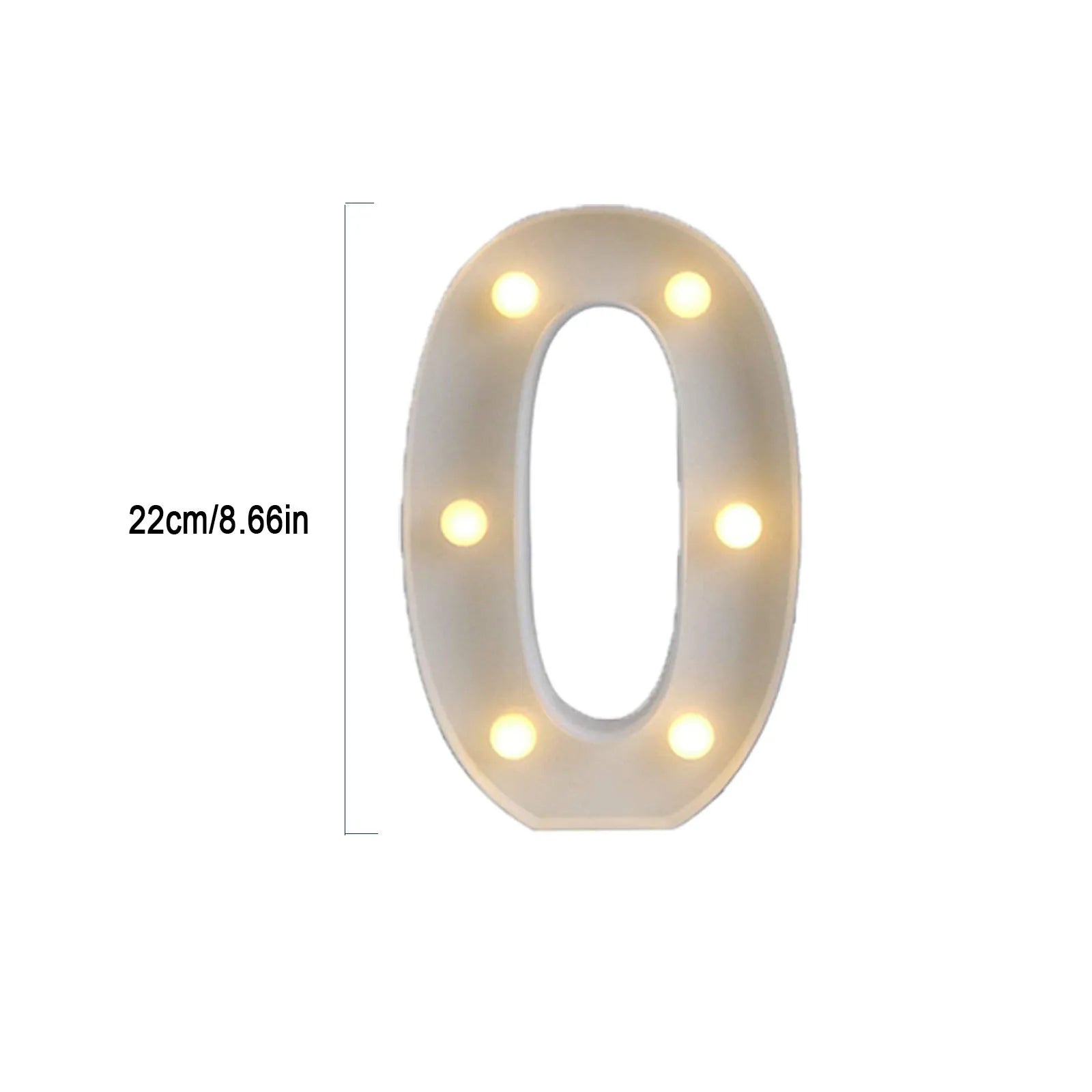 Light Up Letter Led Alphabet Number Plastic Battery Operated Party Sign Wedding Festival Stand Decoration No Batteries Included Oasis Select