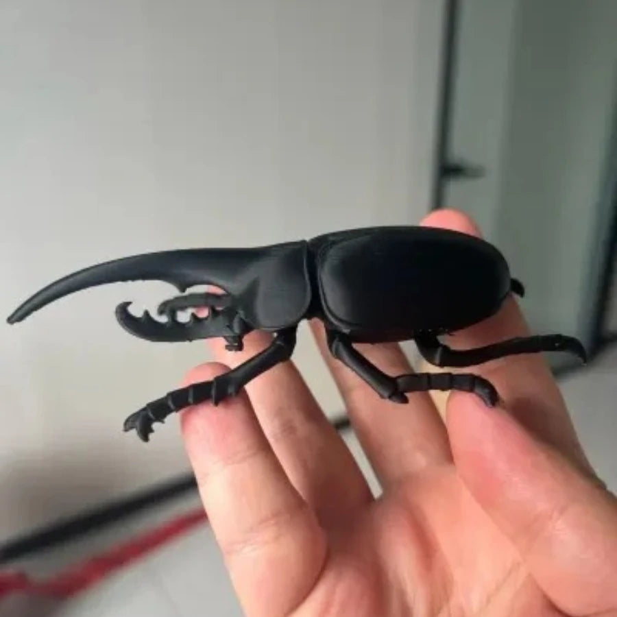 3D Printed Hercules Beetle Model - Realistic Dynastes Heracles Figurine, Insect Collectible for Education & Desk Decor Gift Oasis Select black